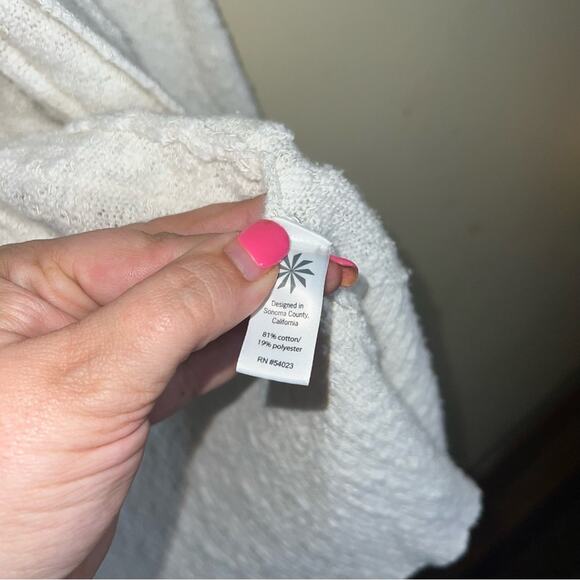 ATHLETA long line cotton blend open front cardigan with pockets L - Picture 5 of 6